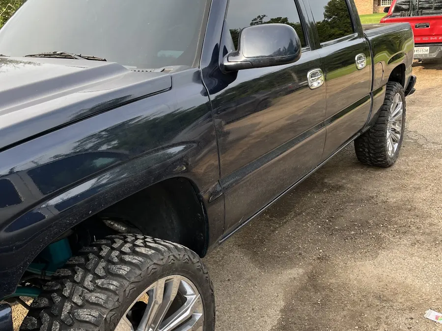 Black Chevy Silverado with ceramic tint