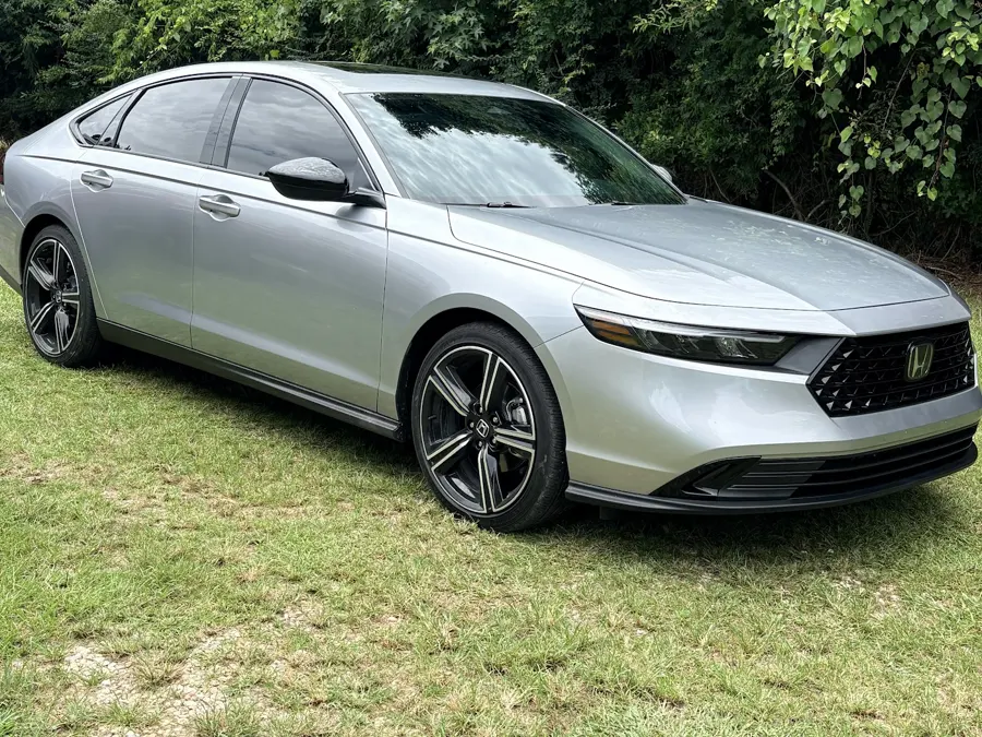 Silver Honda Accord with tinted windows